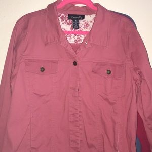 Pink denim like jacket